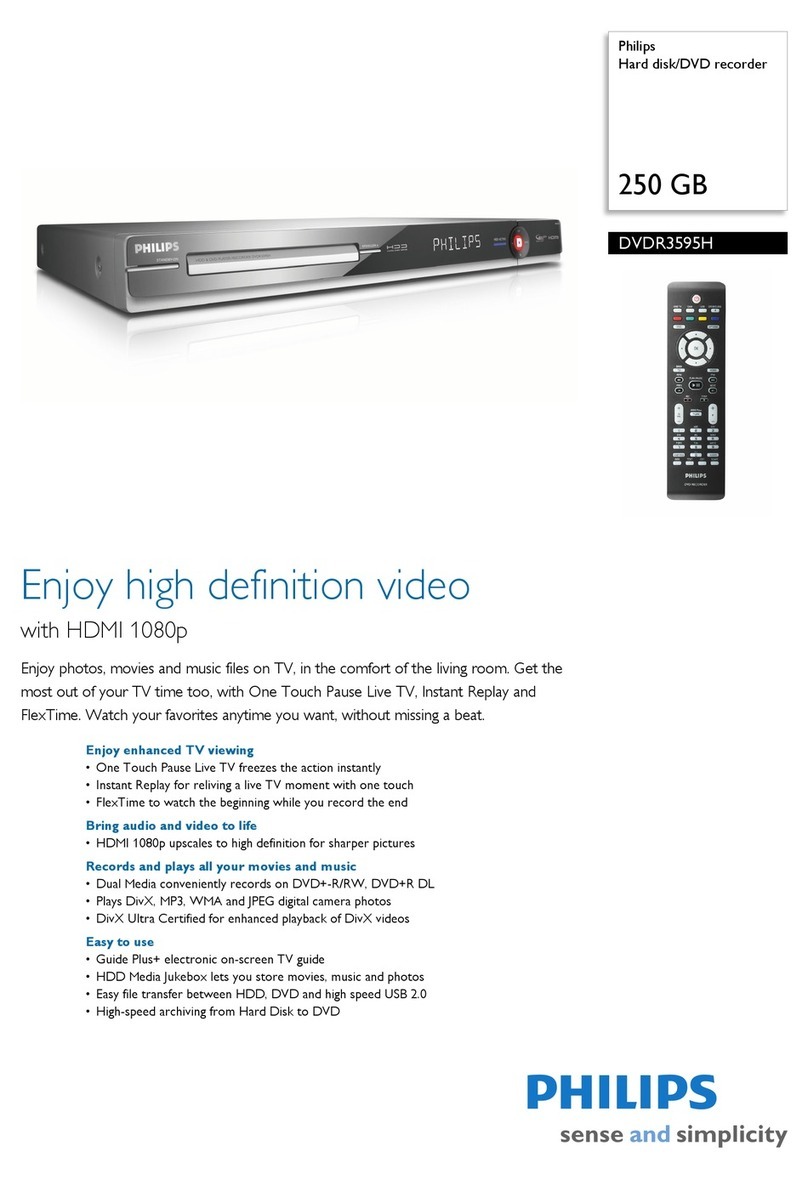 Philips DVDR3595H User manual