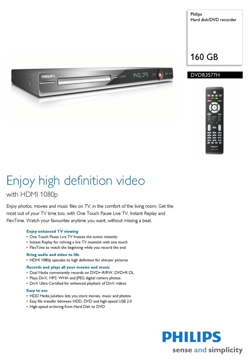 Philips DVDR3577H User manual