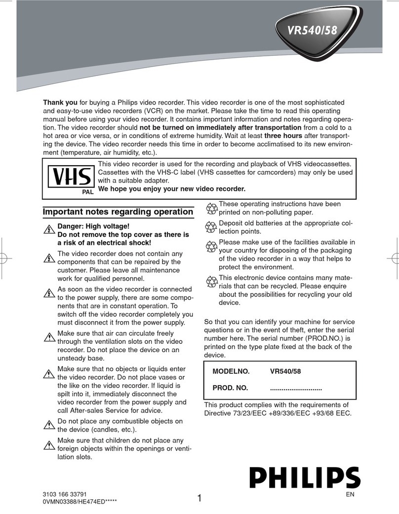 Philips VR558 User manual