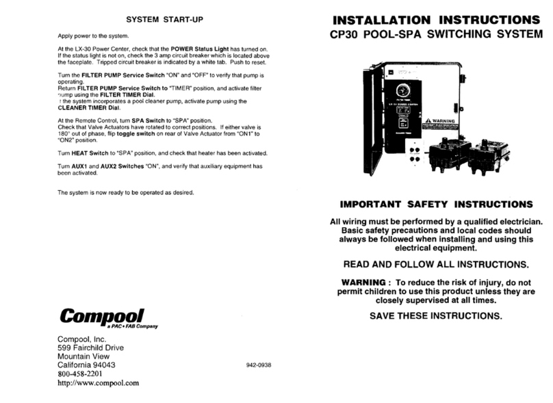 Compool Pool-Spa Switching System CP30 installation instructions Compool Pool-Spa Switching System CP30 installation instructions