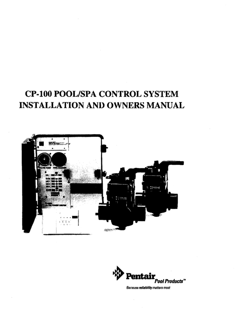 Pentair Pool Products Pool/Spa Control System CP-100 Installation and owner's manual Pentair Pool Products Pool/Spa Control System CP-100 Installation and owner's manual