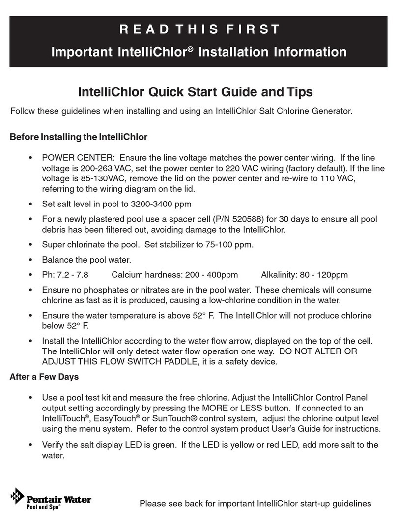 Pentair IntelliChlor Service manual