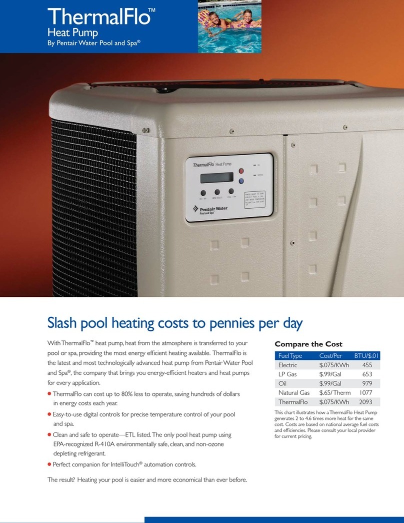 Pentair ThermalFlo 1200R H/C User manual