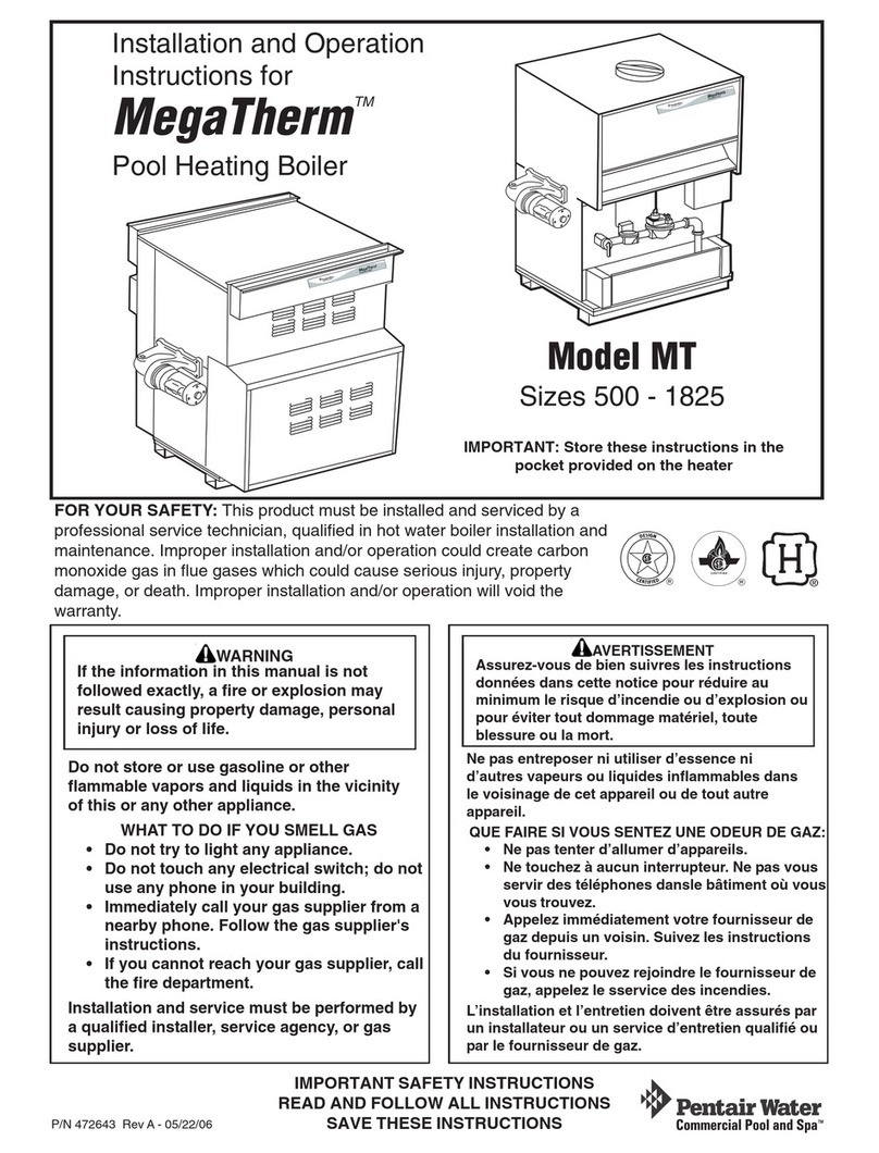 Pentair MT Sizes 500 User manual