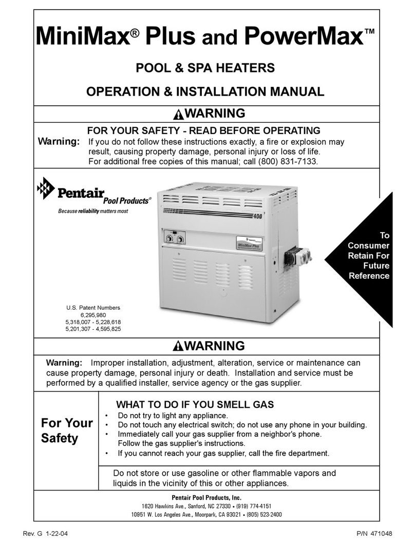 Pentair Pool Products MiniMax Plus, PowerMax MiniMax Operation & installation manual