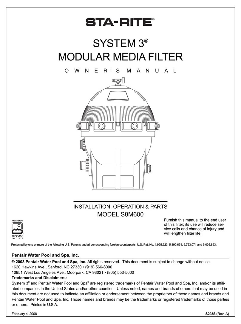 STA-RITE System 3 S8M600 owner's manual