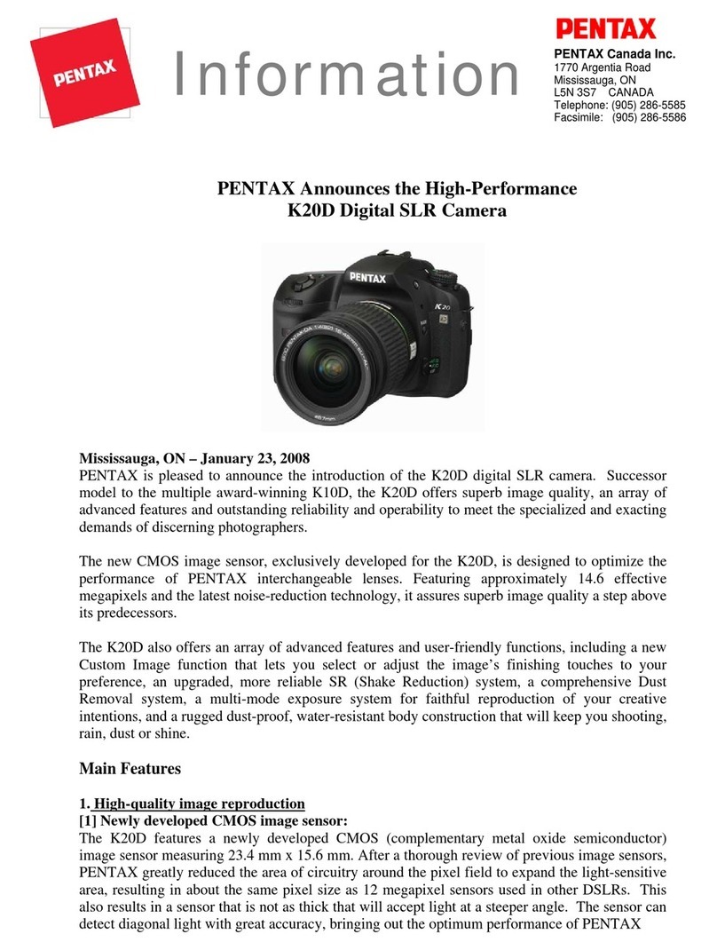 Pentax K20D - Digital Camera SLR User manual