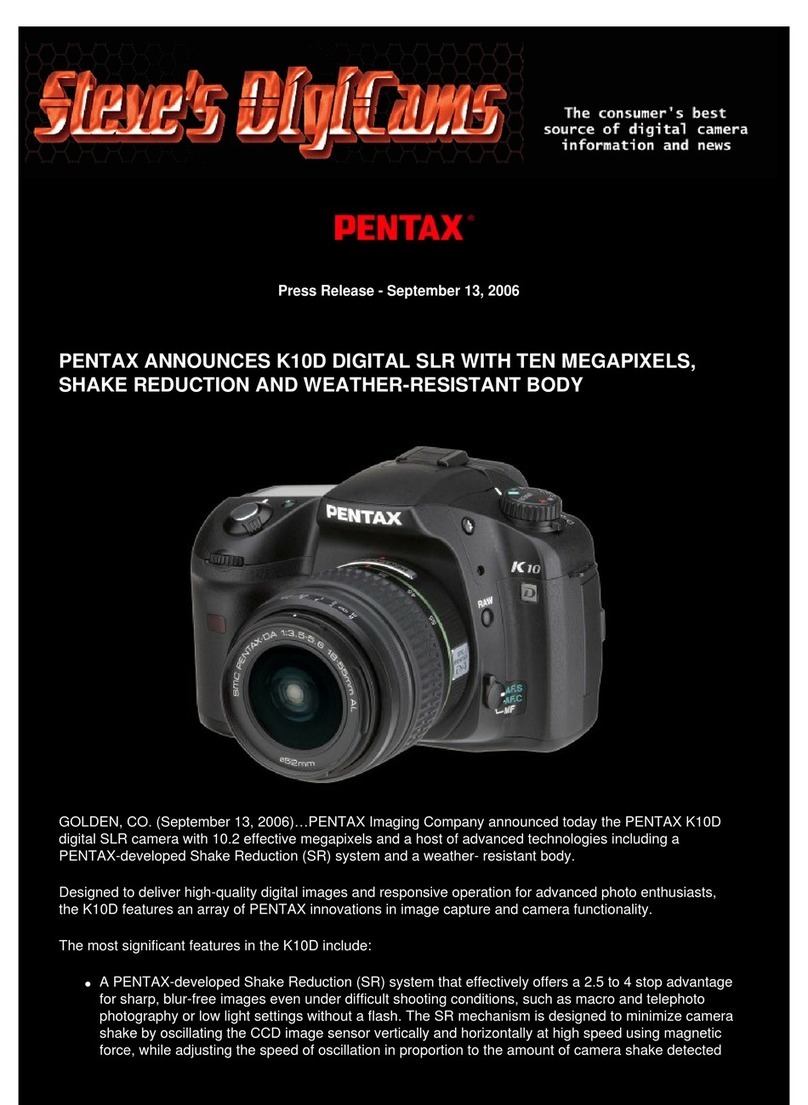 Pentax K10D - Digital Camera SLR User manual