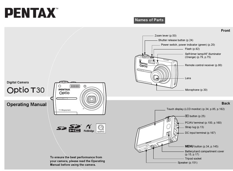 Pentax Optio T30 User manual