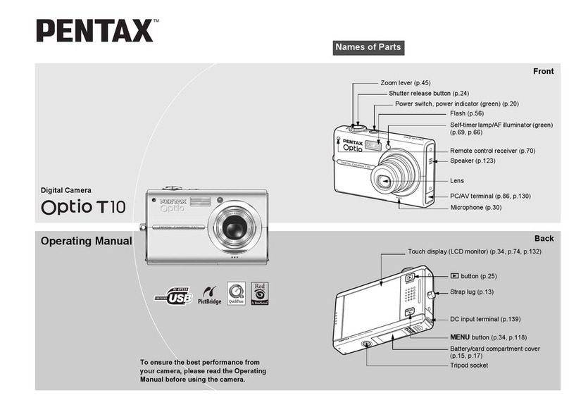 Pentax Optio T10 User manual