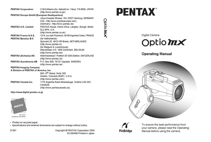 Pentax OPTIO MX User manual Pentax OPTIO MX User manual