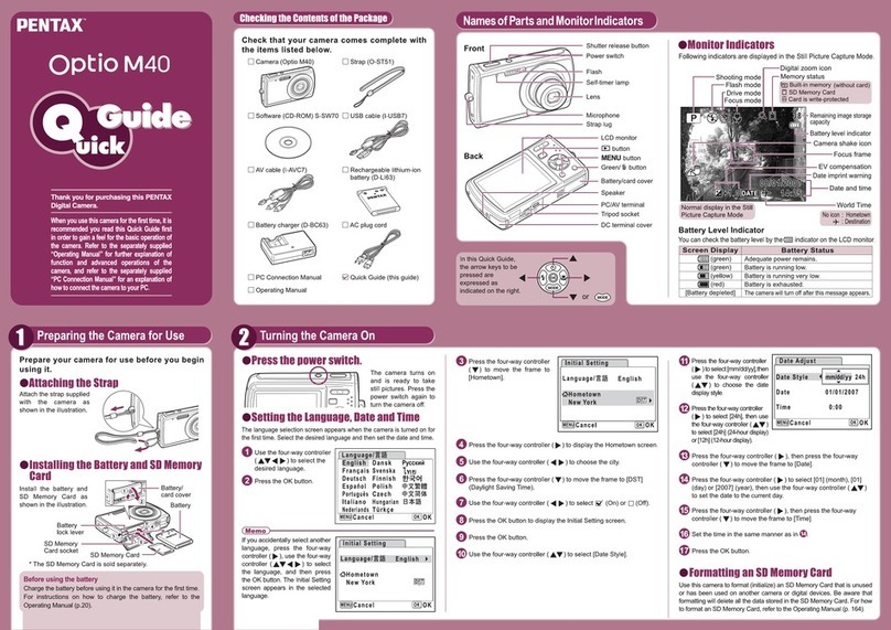Pentax Optio M40 User manual