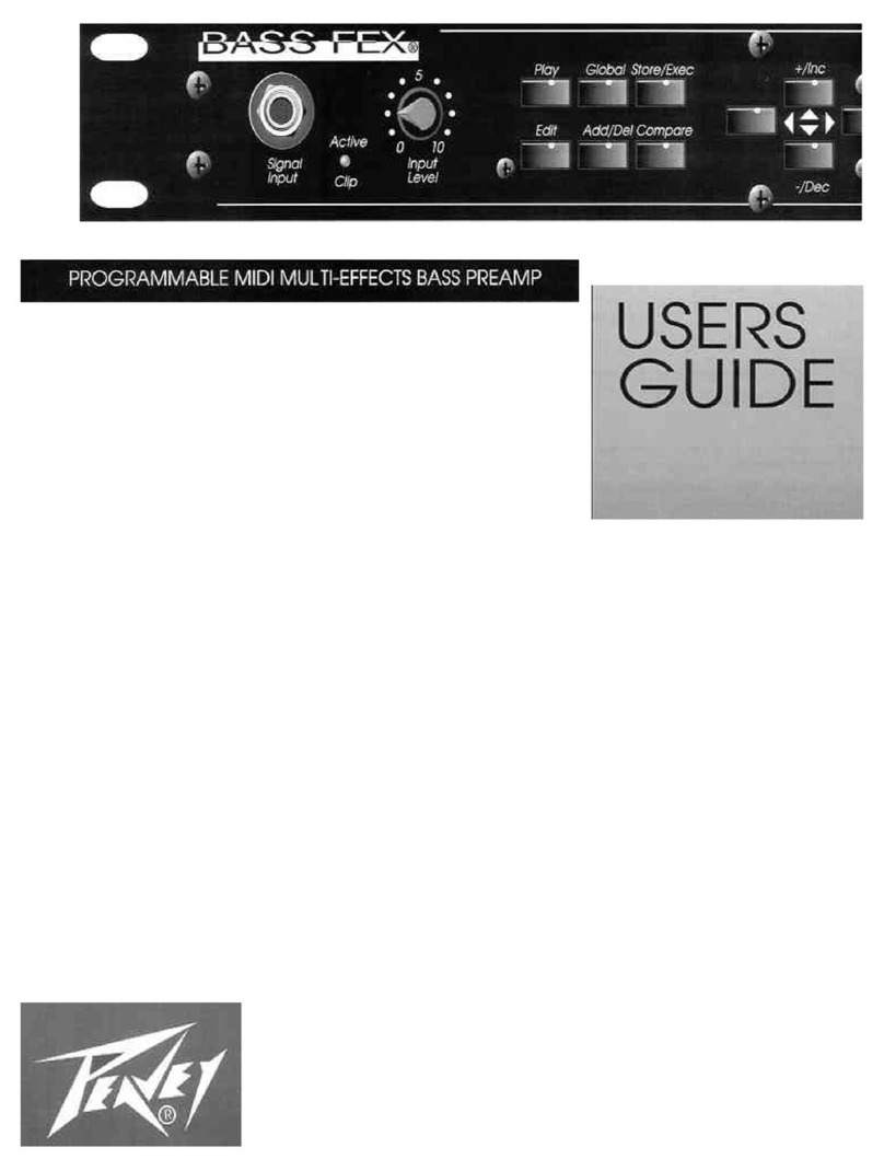 Peavey Multi-Effects Bass Preamp User manual