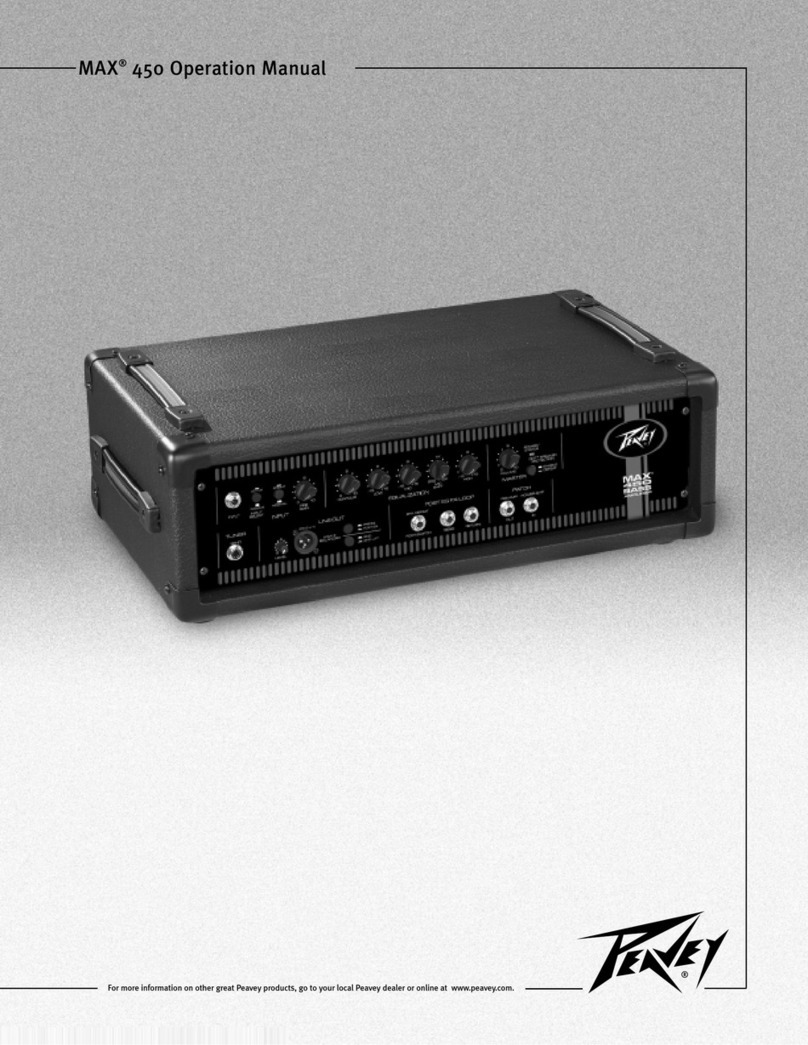 Peavey Max 450 User manual Peavey Max 450 User manual