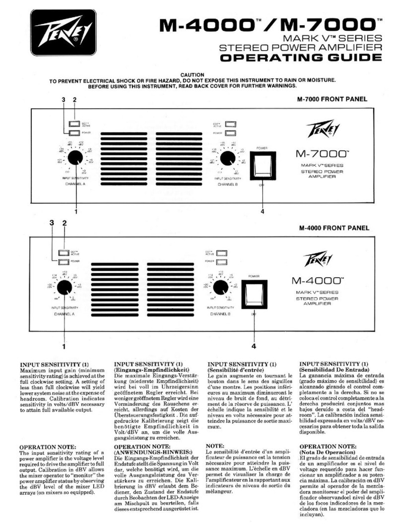 Peavey Mark V M-4000 User manual Peavey Mark V M-4000 User manual