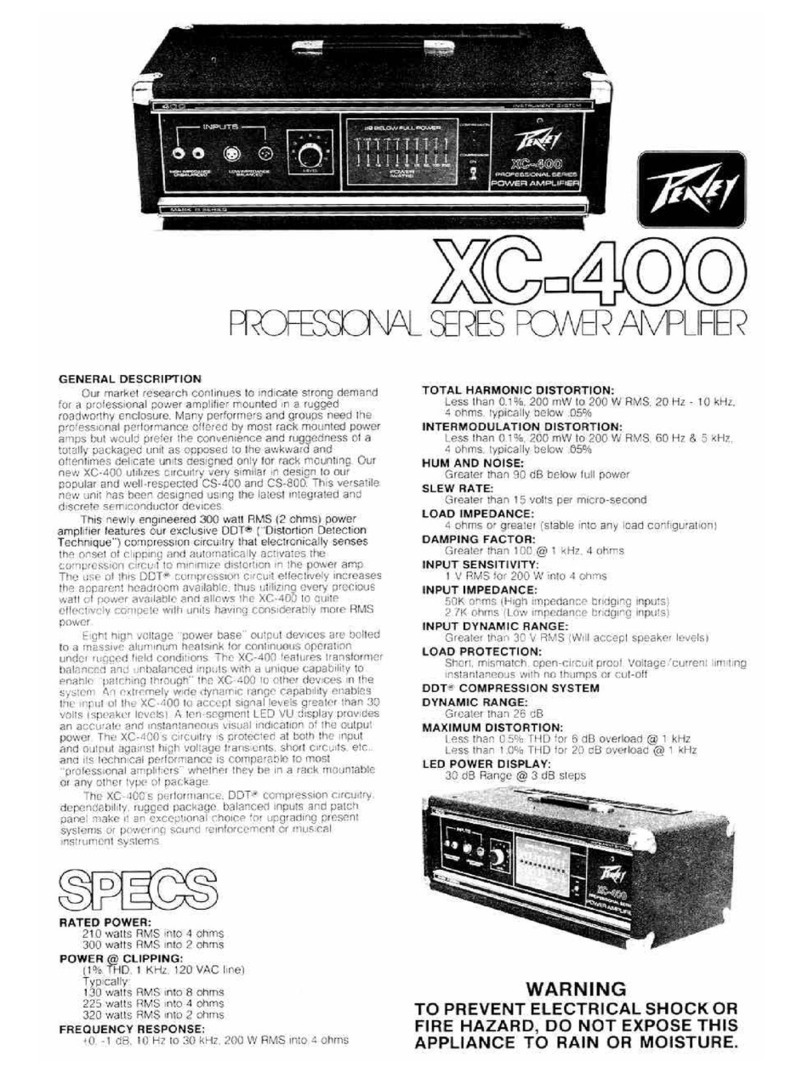 Peavey XC-400 User manual Peavey XC-400 User manual