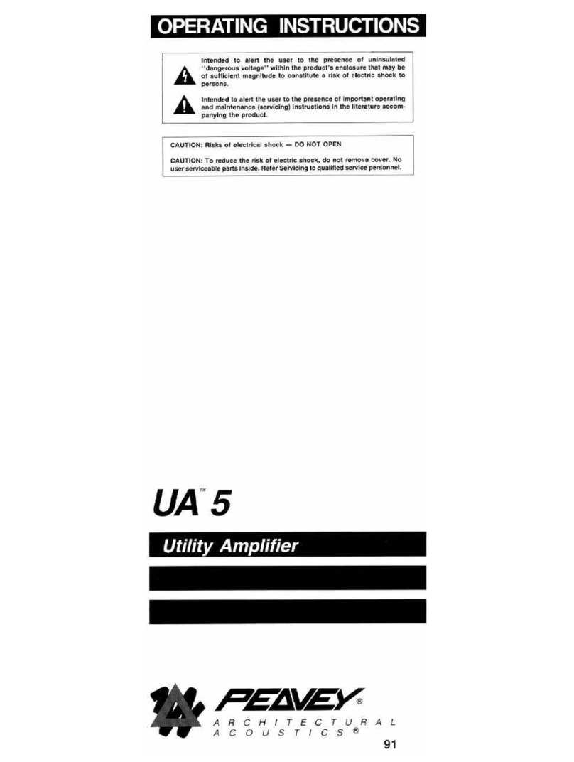 Peavey UA 5 operating instructions