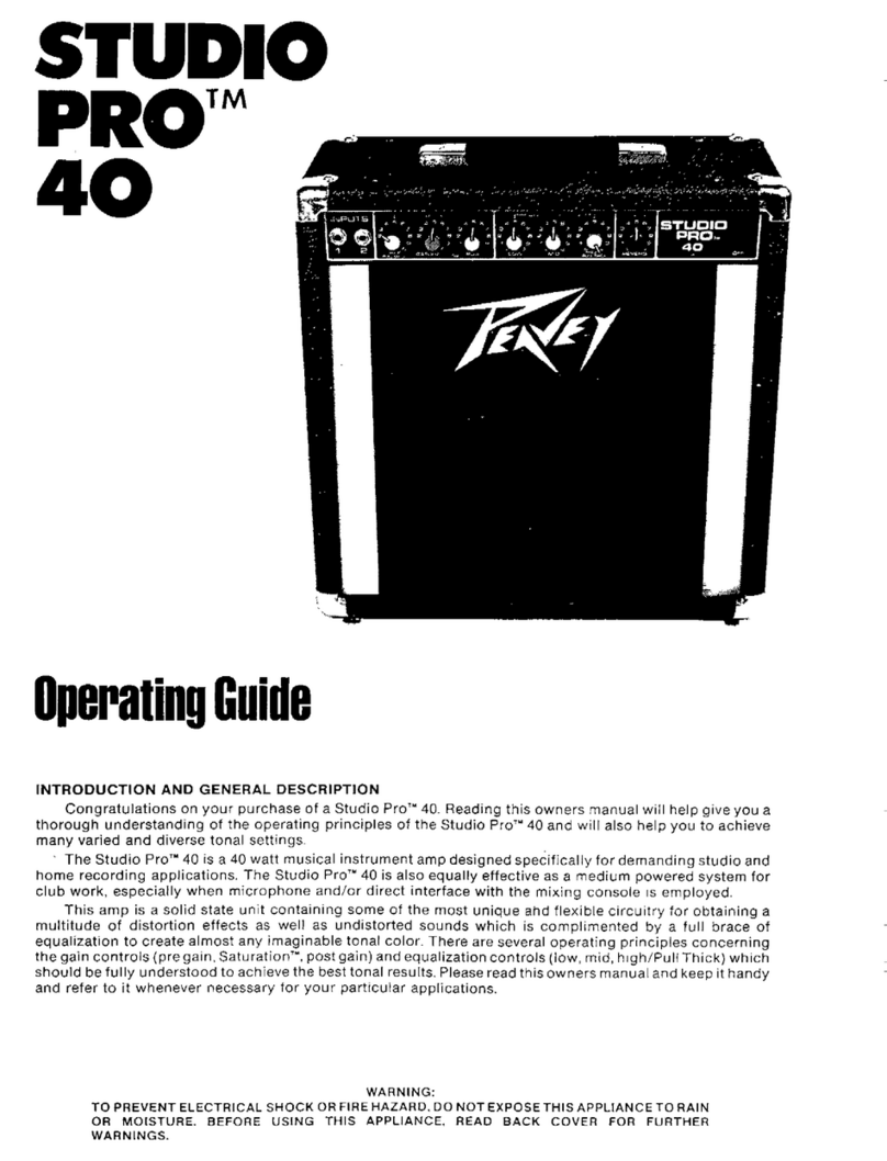 Peavey StudioPro 40 operating guide