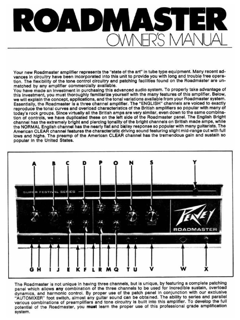 Peavey Roadmaster User manual