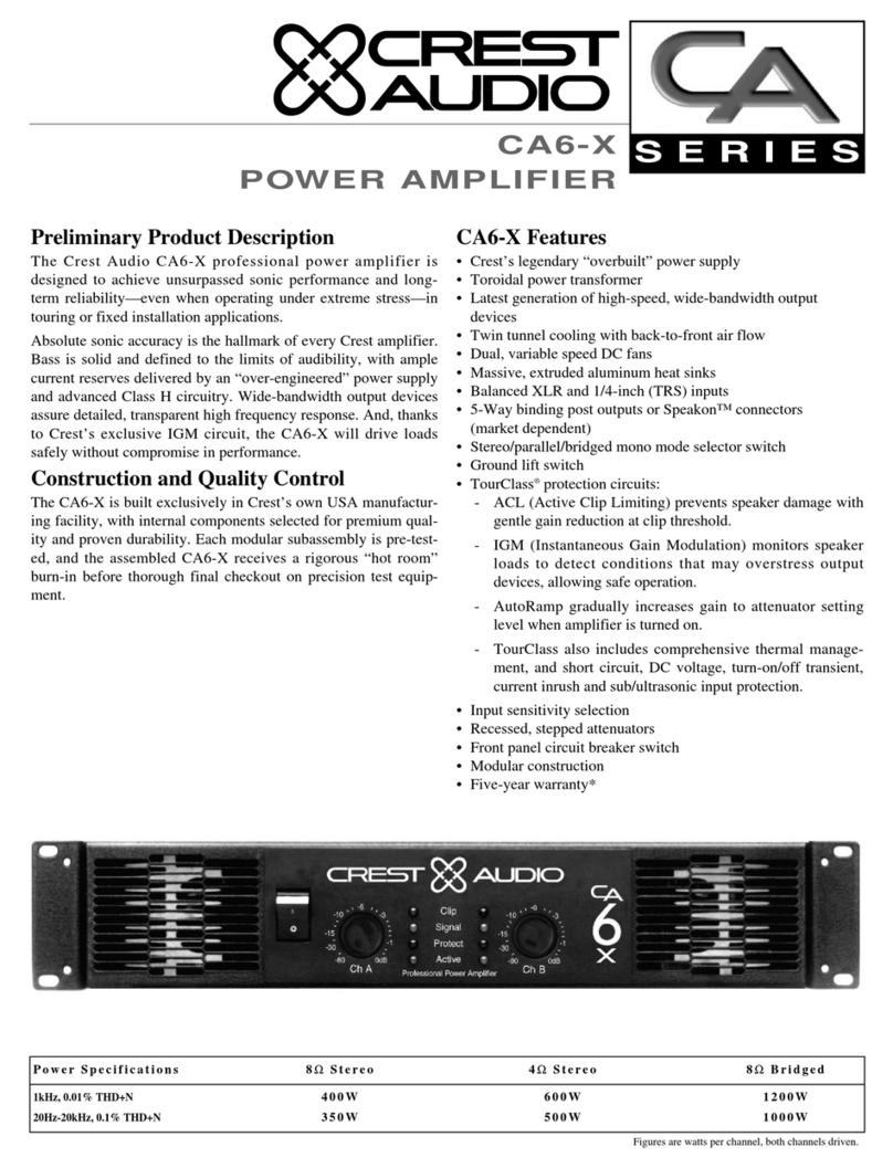 Crest Audio CA6-X User manual