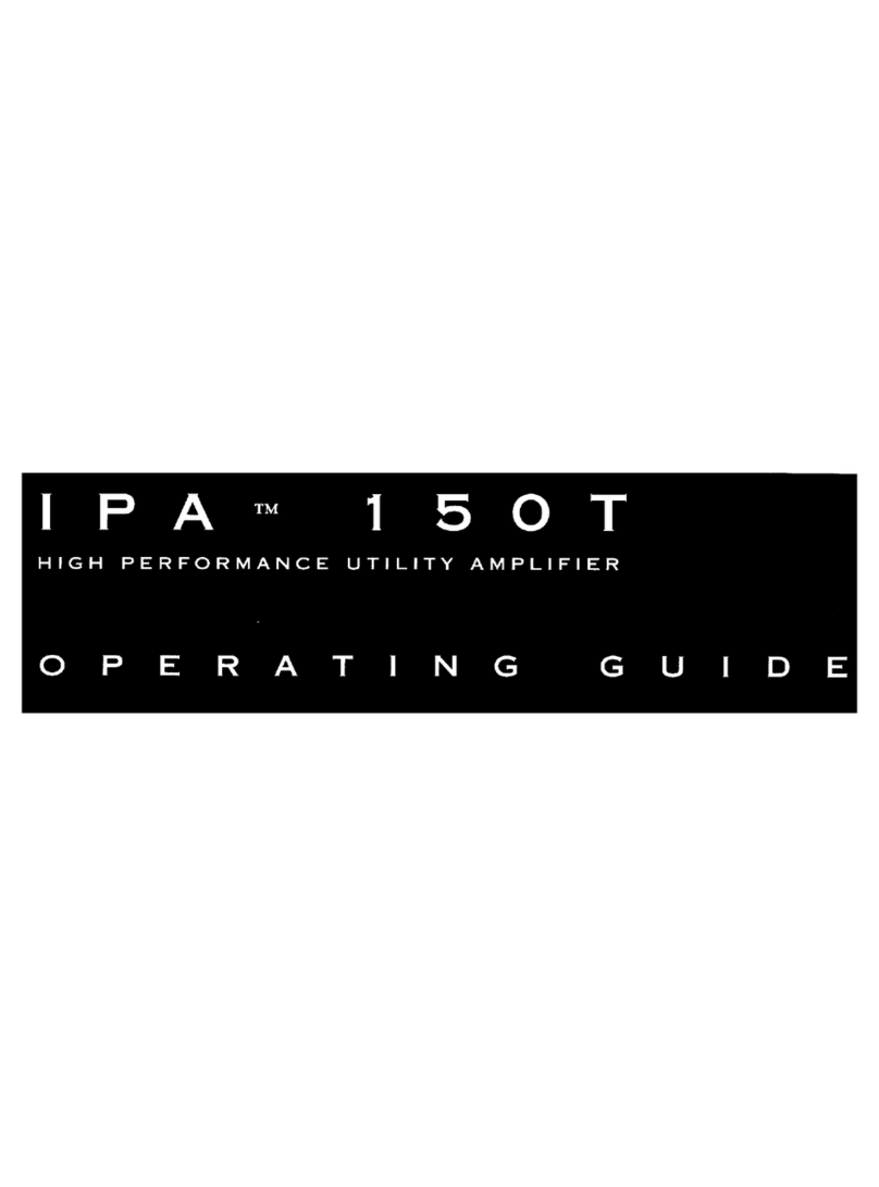 Peavey IPA 150T User manual Peavey IPA 150T User manual
