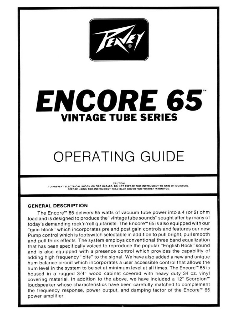 Peavey Encore 65 operating guide