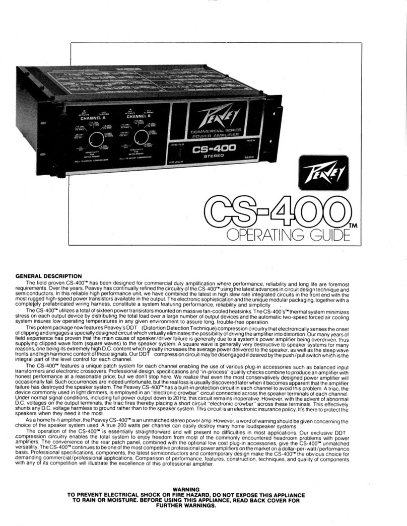Peavey CS-400 User manual Peavey CS-400 User manual