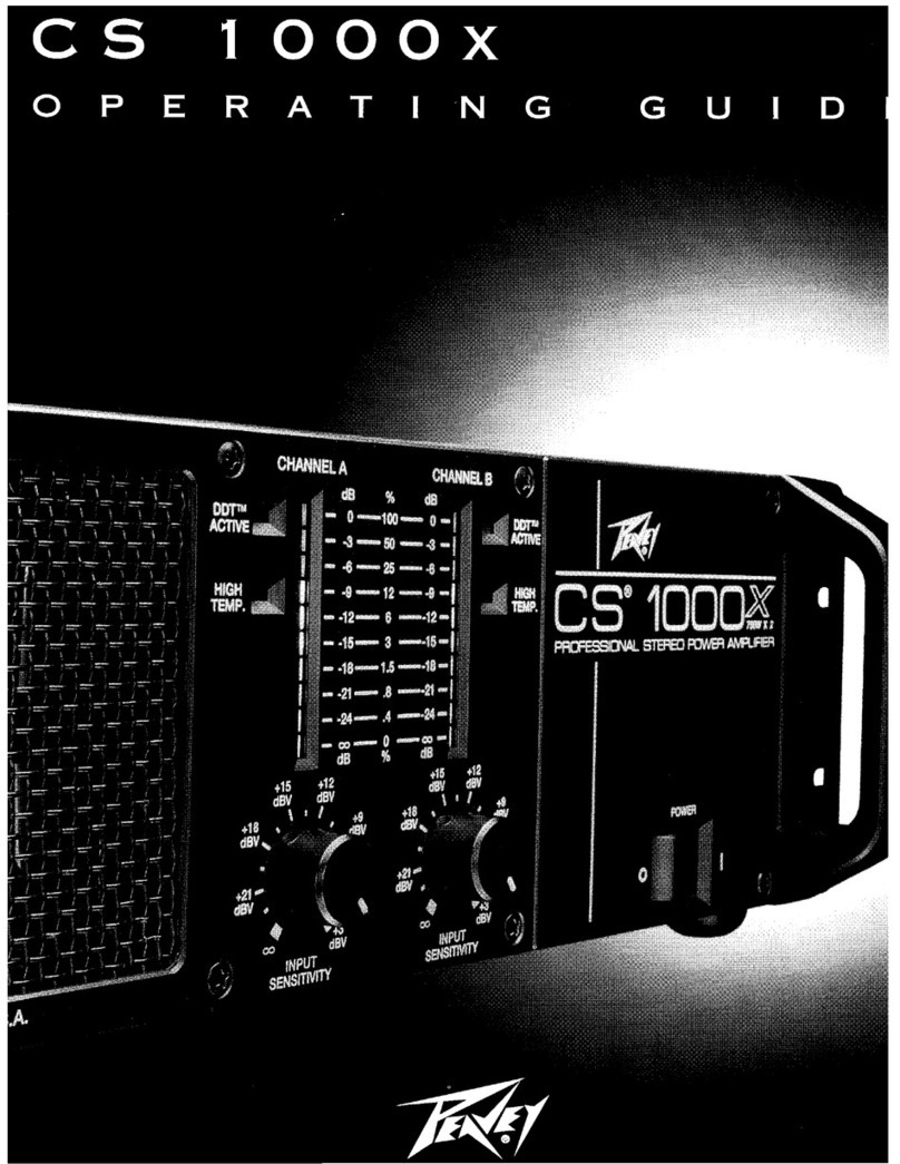 Peavey CS 1000X User manual Peavey CS 1000X User manual