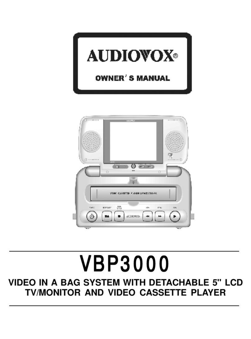 Audiovox VBP3000 User manual