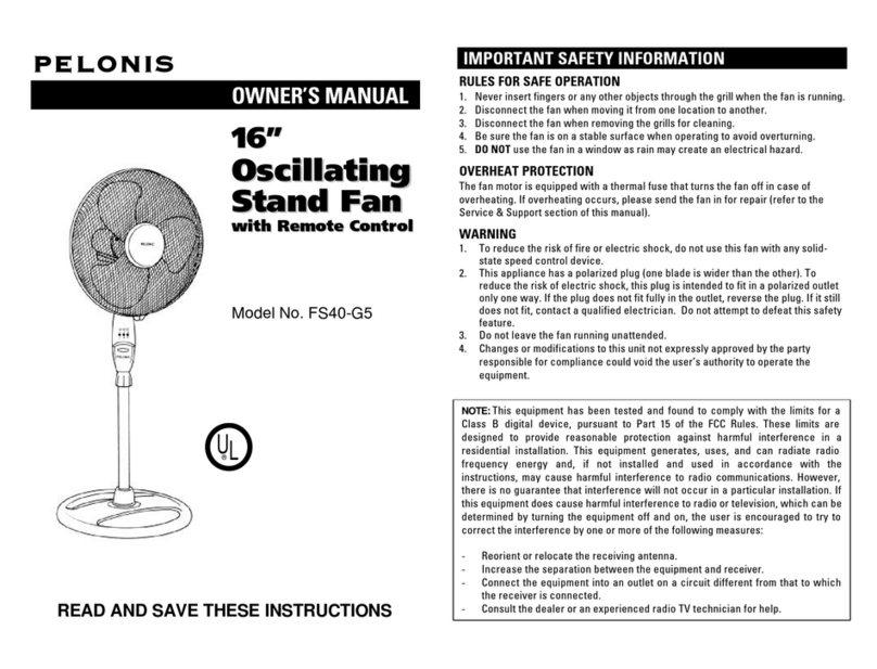 Pelonis FS40-G5 owner's manual