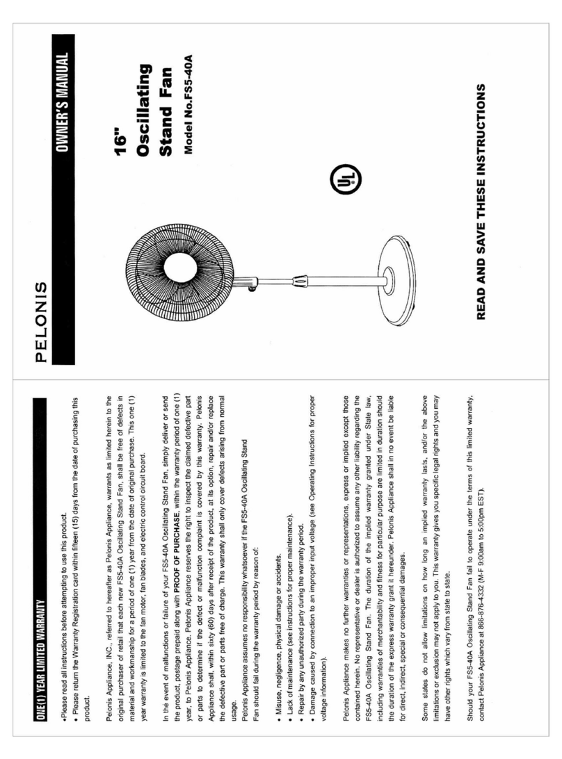Pelonis FS5-40A owner's manual
