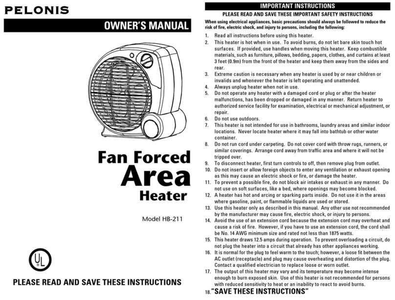 Pelonis HB-211 User manual