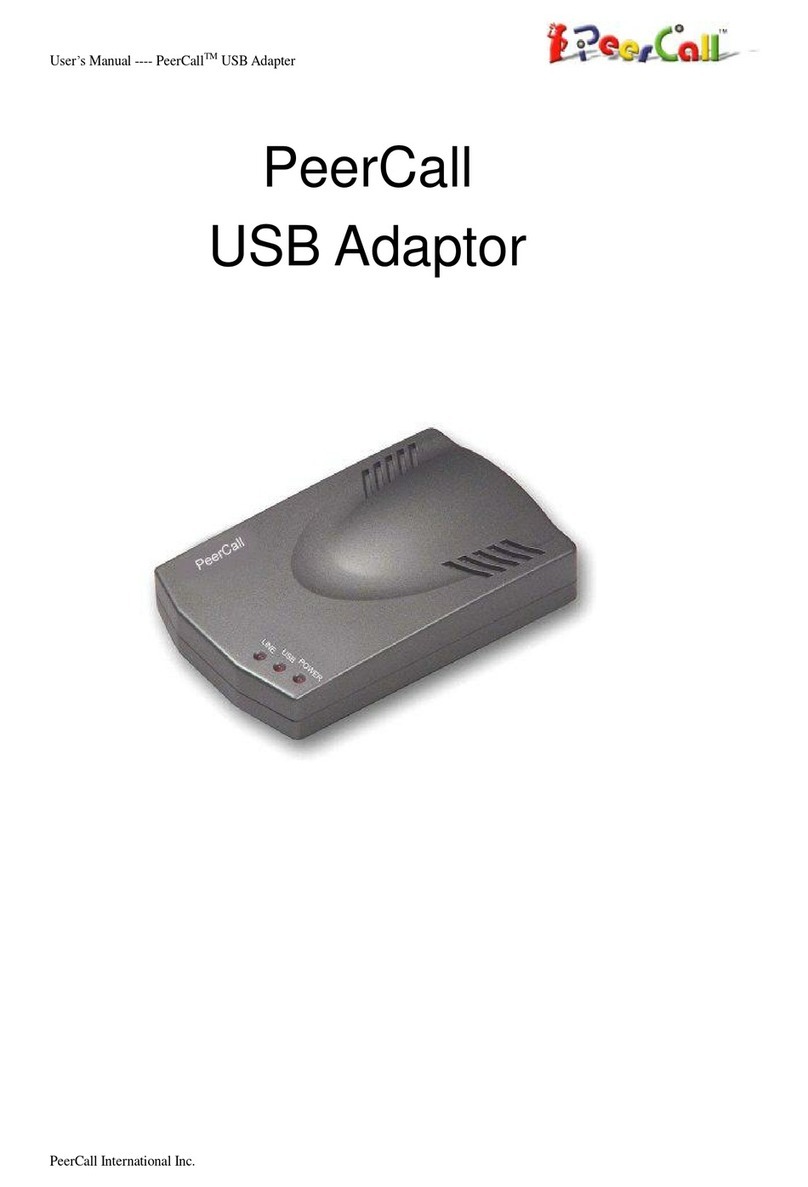PeerCall USB Adaptor user manual