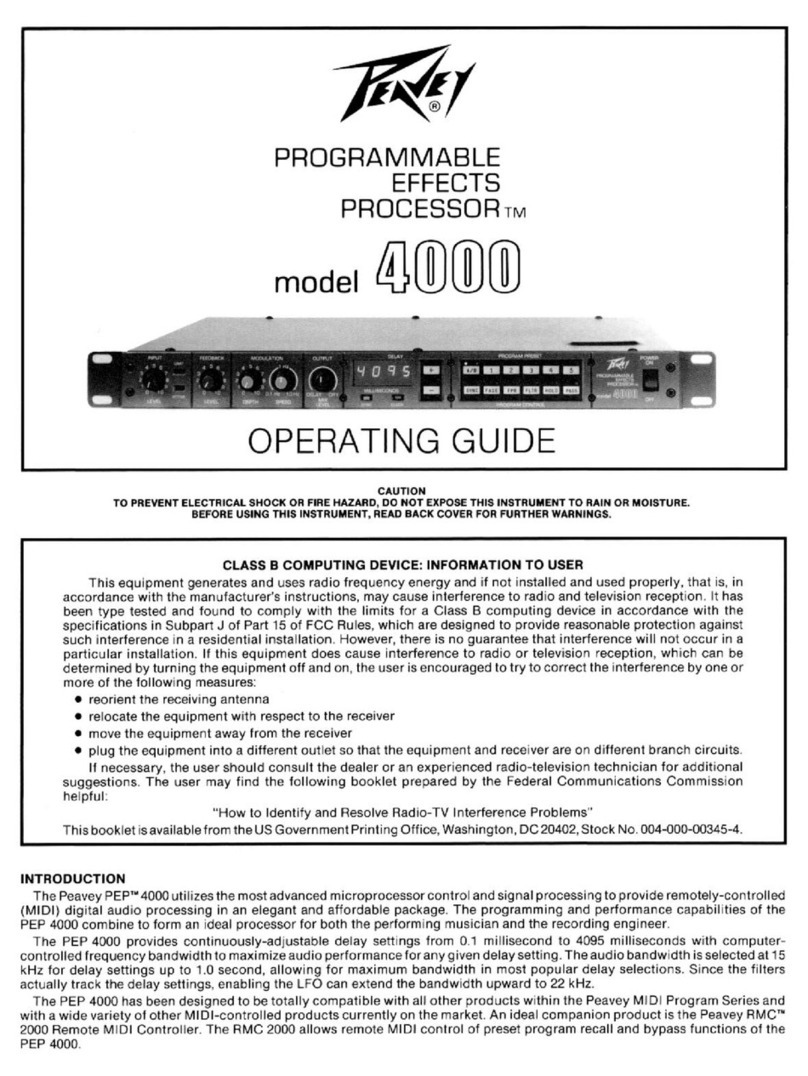 Peavey CS 4000 operating guide