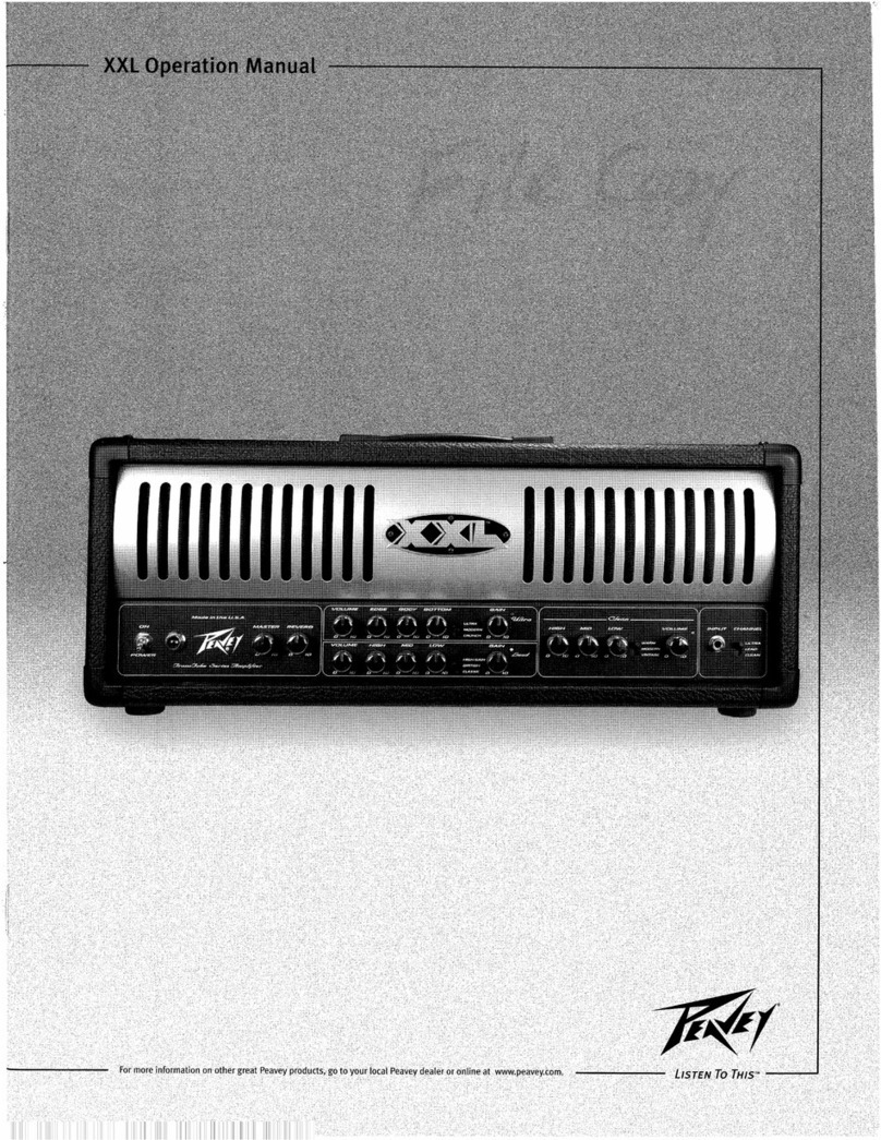 Peavey XXL User manual Peavey XXL User manual