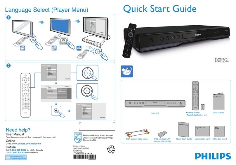 Philips BDP5320/F7 quick start guide