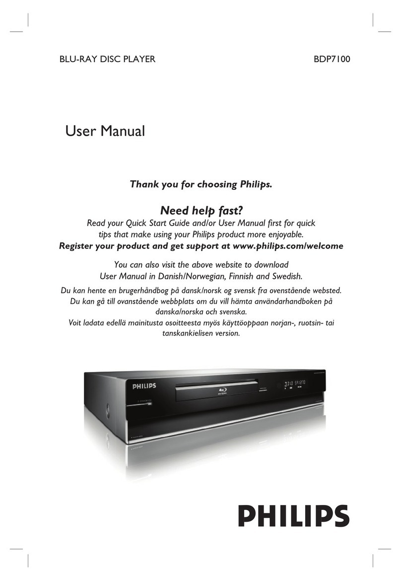 Philips BDP7100 user manual