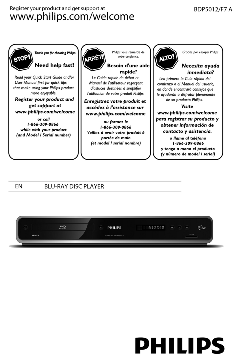 Philips BDP5012/F7 A user manual