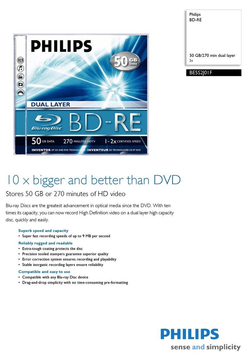 Philips BD-RE BE5S2J01F User manual
