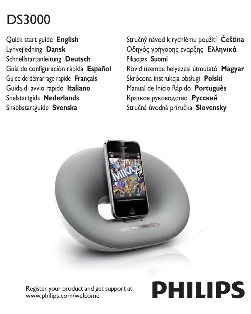 Philips Fidelio Docking speaker DS 3000 User manual