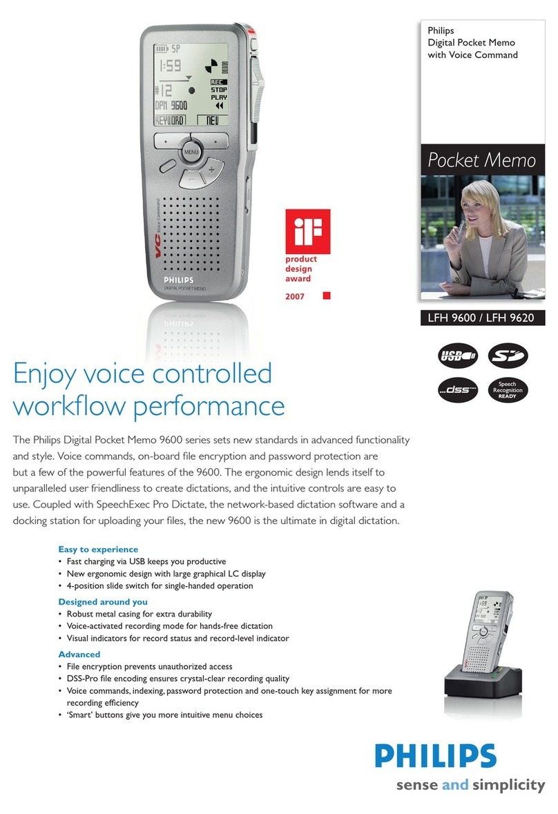 Philips POCKET MEMO LFH9600 User manual