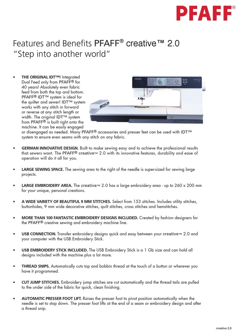 Pfaff CREATIVE 2.0 - User manual