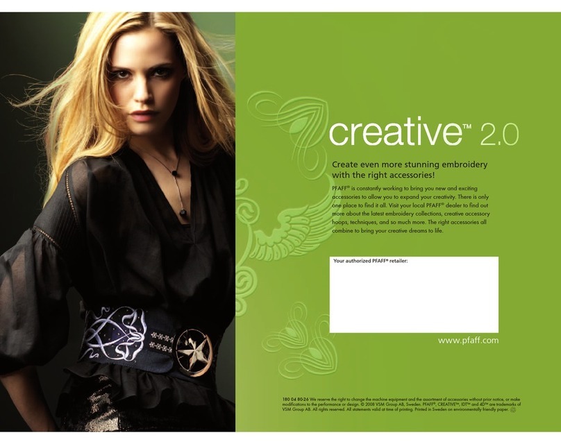 Pfaff Ccreative 2.0 User manual Pfaff Ccreative 2.0 User manual