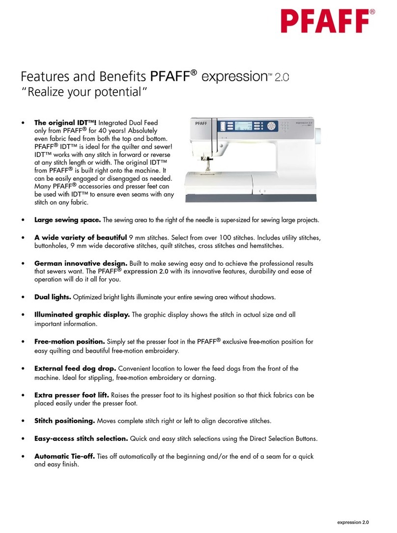 Pfaff expression 2.0 User manual