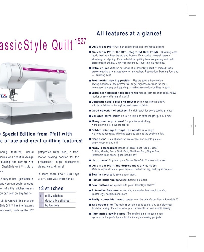 Pfaff FREESTYLE 1527 User manual