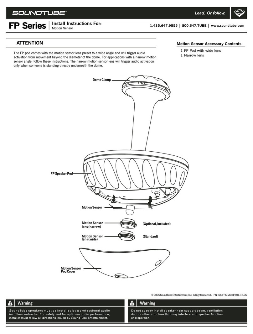 Sound Tube Motion Sensor FP Series Install instructions