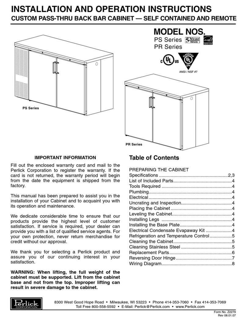 Perlick PR48 User manual