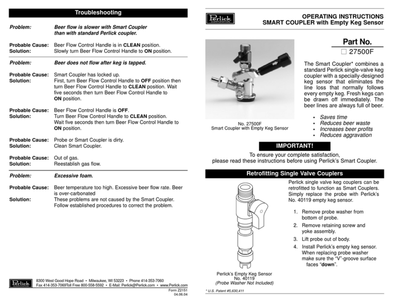 Perlick Z2151 User manual