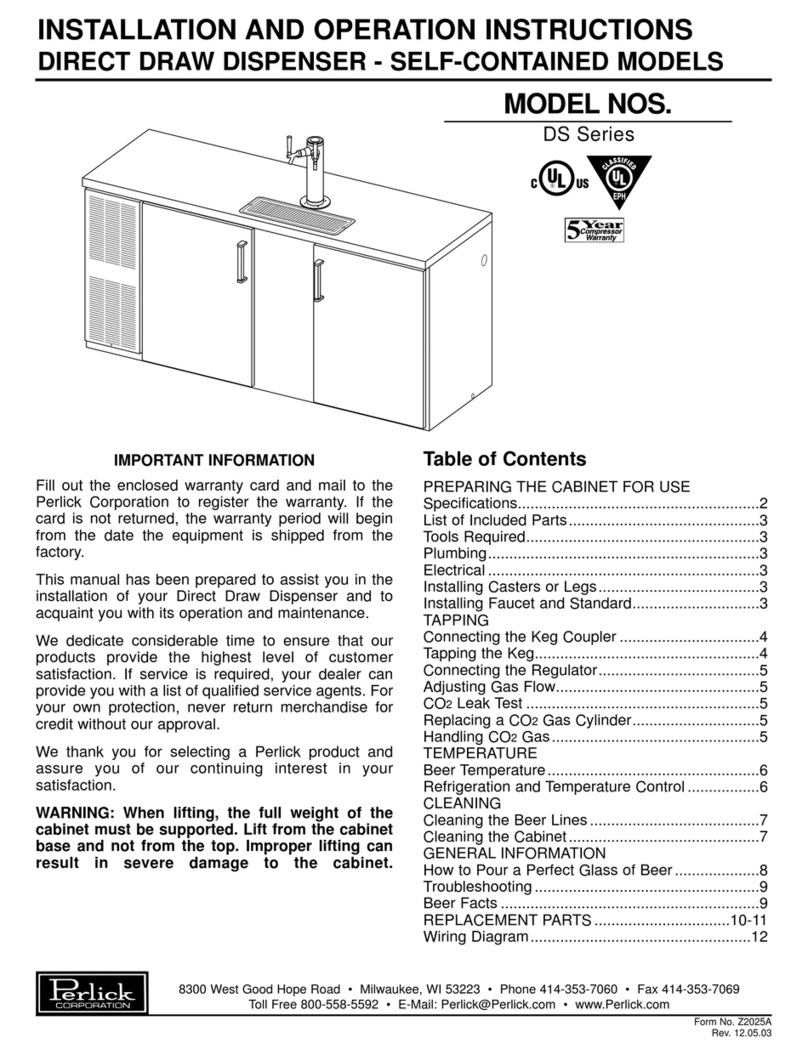 Perlick DS Series User manual