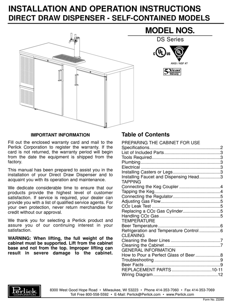 Perlick DP32 User manual